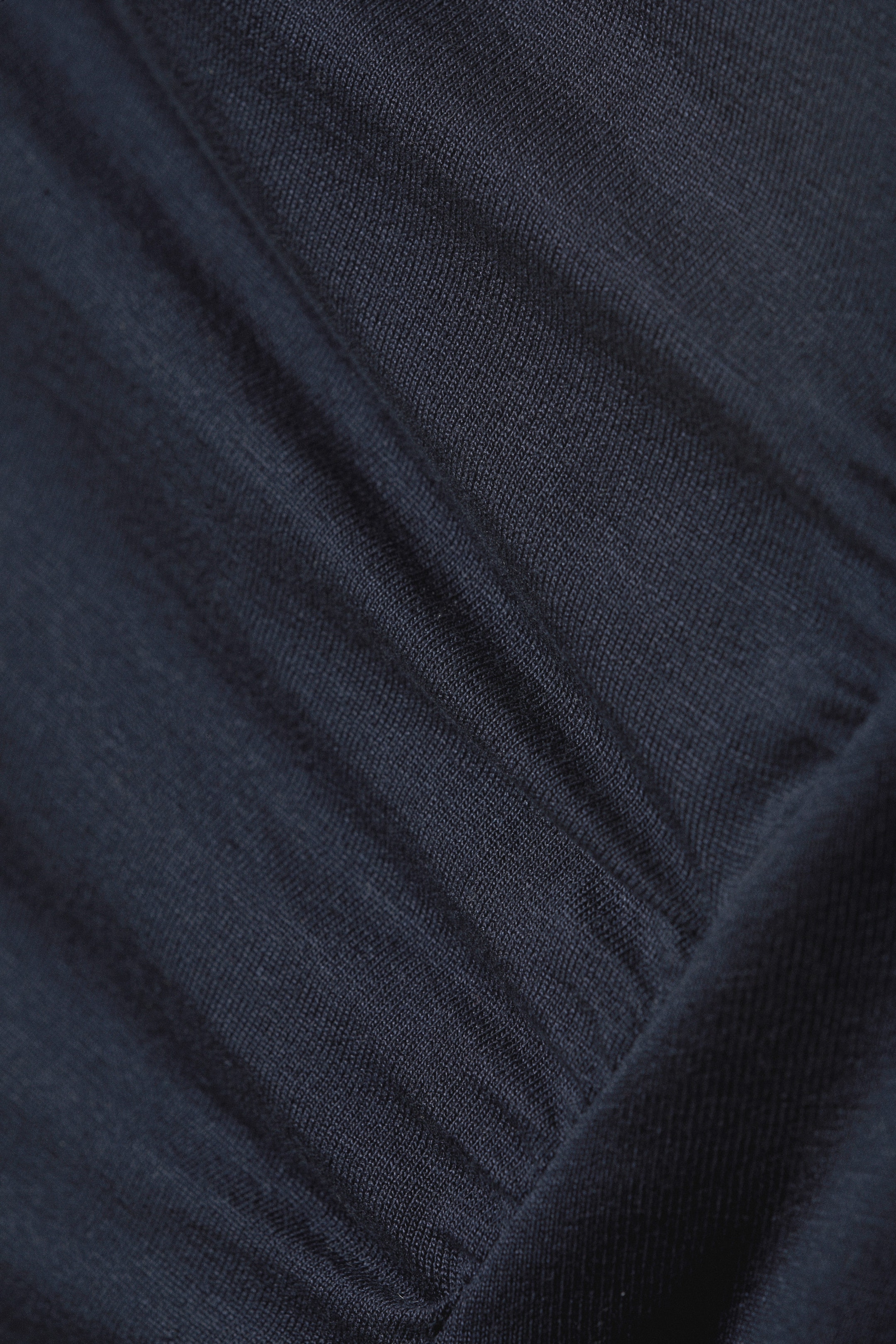 Bleu foncé - Mini-robe drapée asymétrique - 5