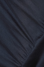 Bleu foncé - Mini-robe drapée asymétrique - 5