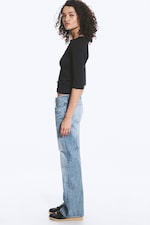 Captain Blue - Light Blue - Nova Low Rise Slim Bootcut Jeans - 1