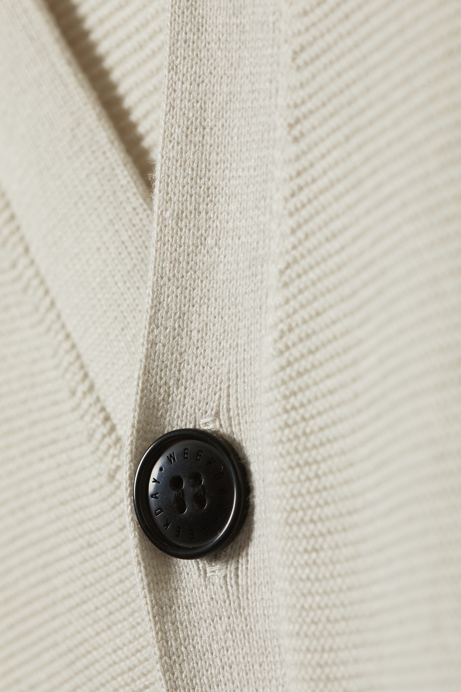 Regular Fit Button-Up Cardigan - Light Beige - 5