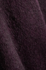Dark Lilac - Mohair-blend V-neck Sweater - 5