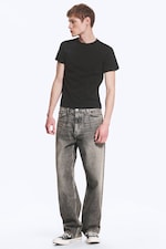 Redondo Black - Black - Galaxy Mid Rise Loose Straight Jeans - 0