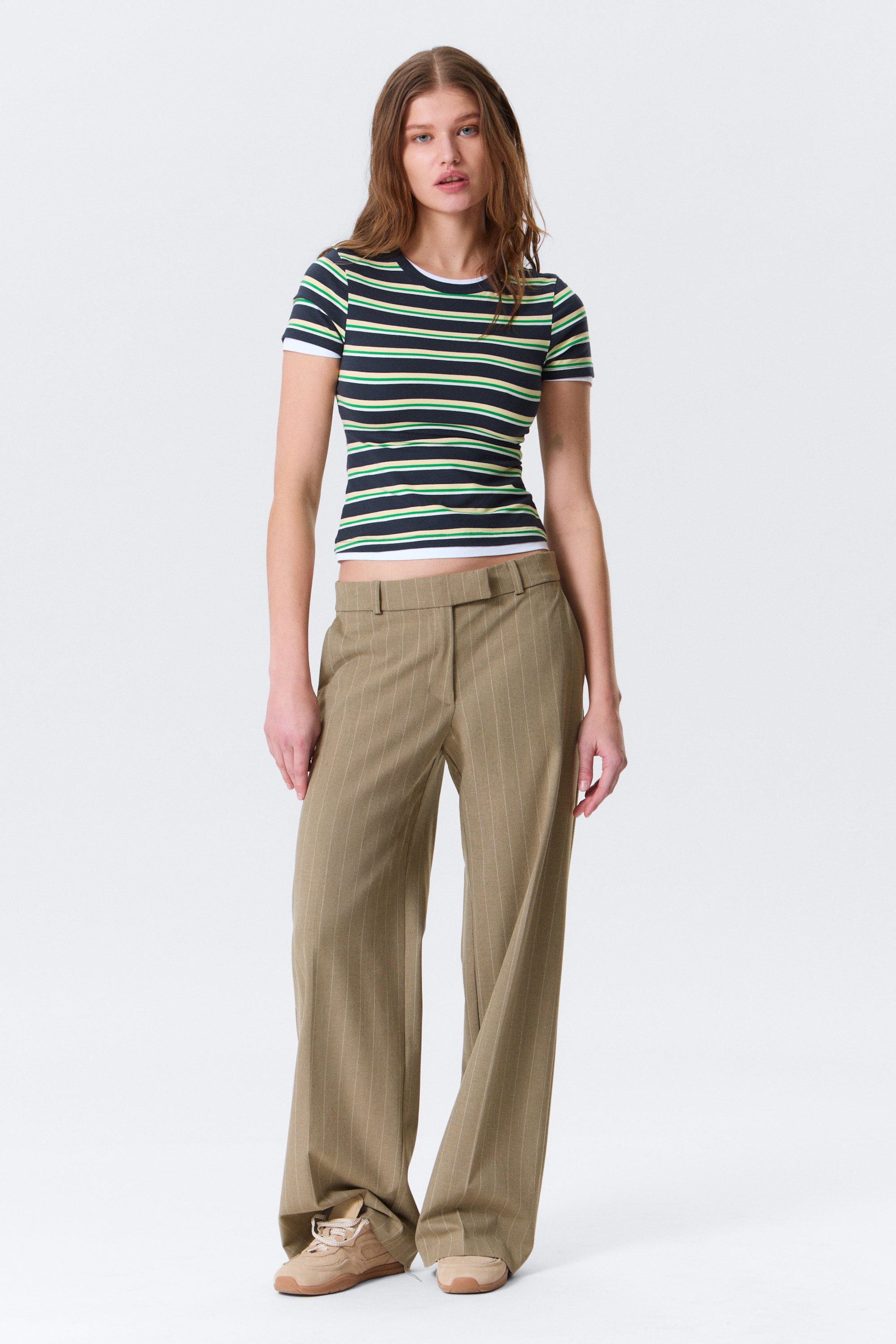 Pinstriped Mole - Low Rise Suiting Trousers - 1
