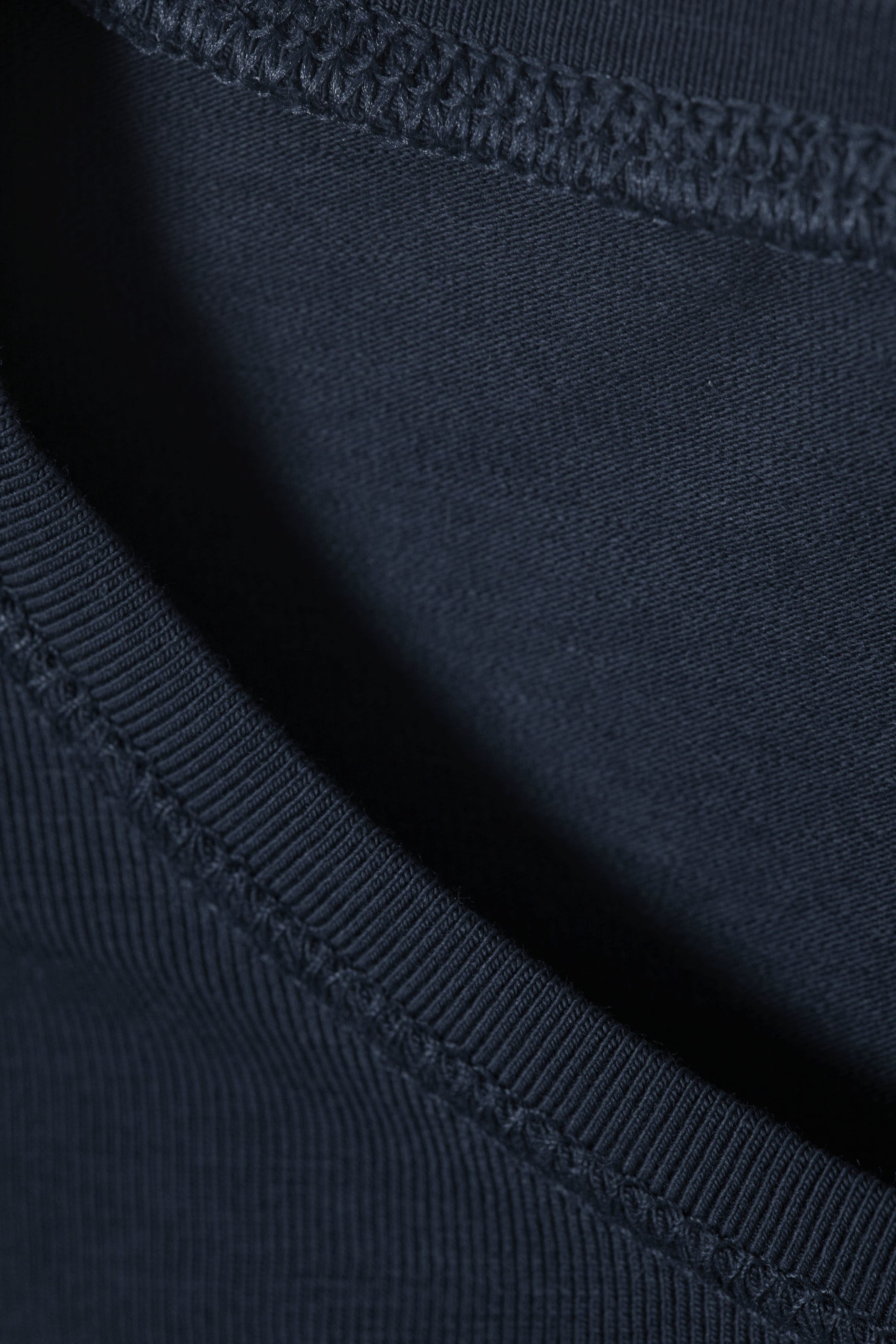 Dunkelblau - Schmal geschnittenes T-Shirt - 4