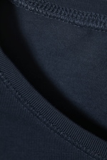Dunkelblau - Schmal geschnittenes T-Shirt - 4
