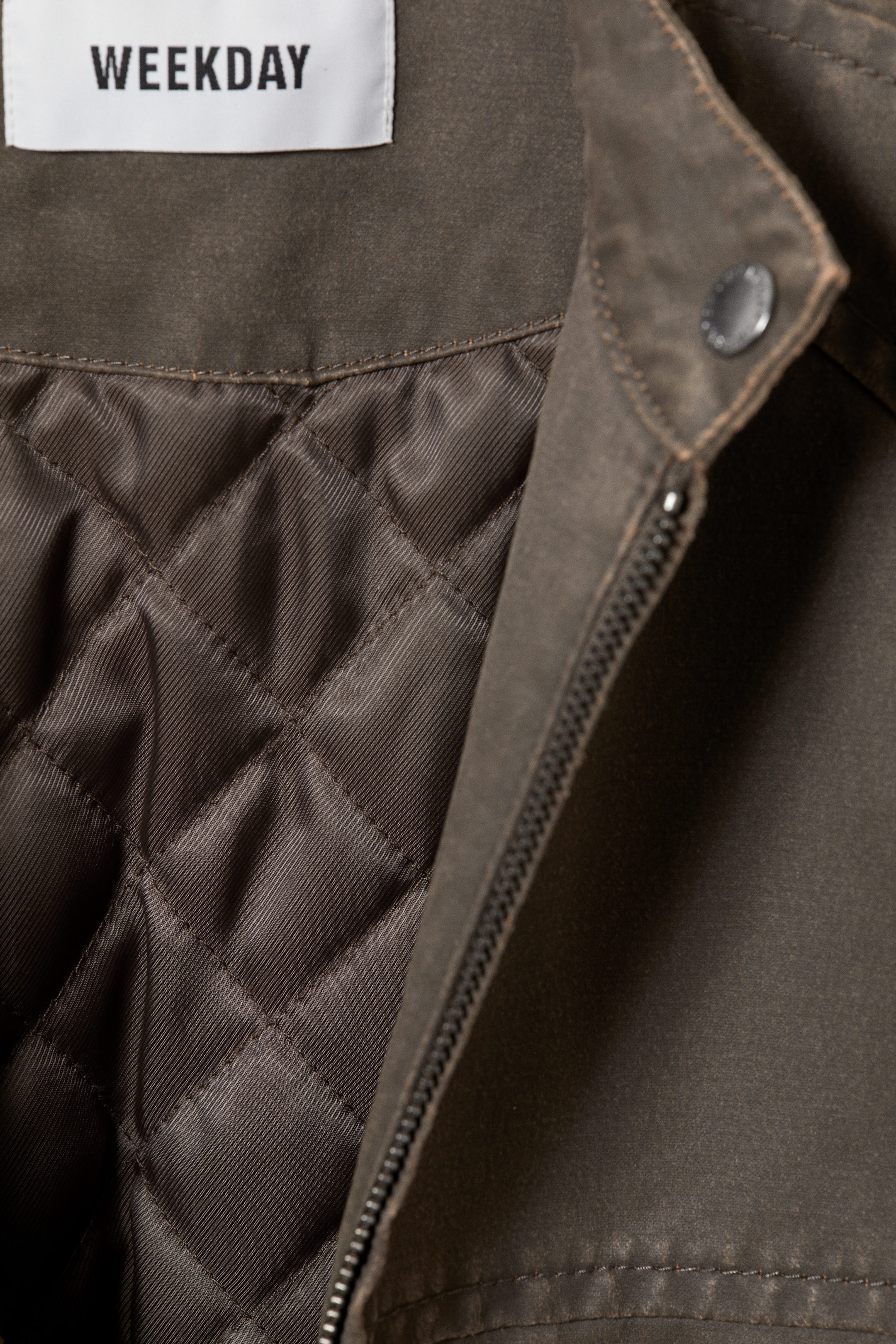 Washed Dark Mole - Reed Coated Biker Jacket - 1