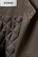Washed Dark Mole - Reed Coated Biker Jacket - 1