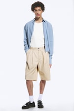Light Dusty Beige - Cotton Chino Shorts - 0