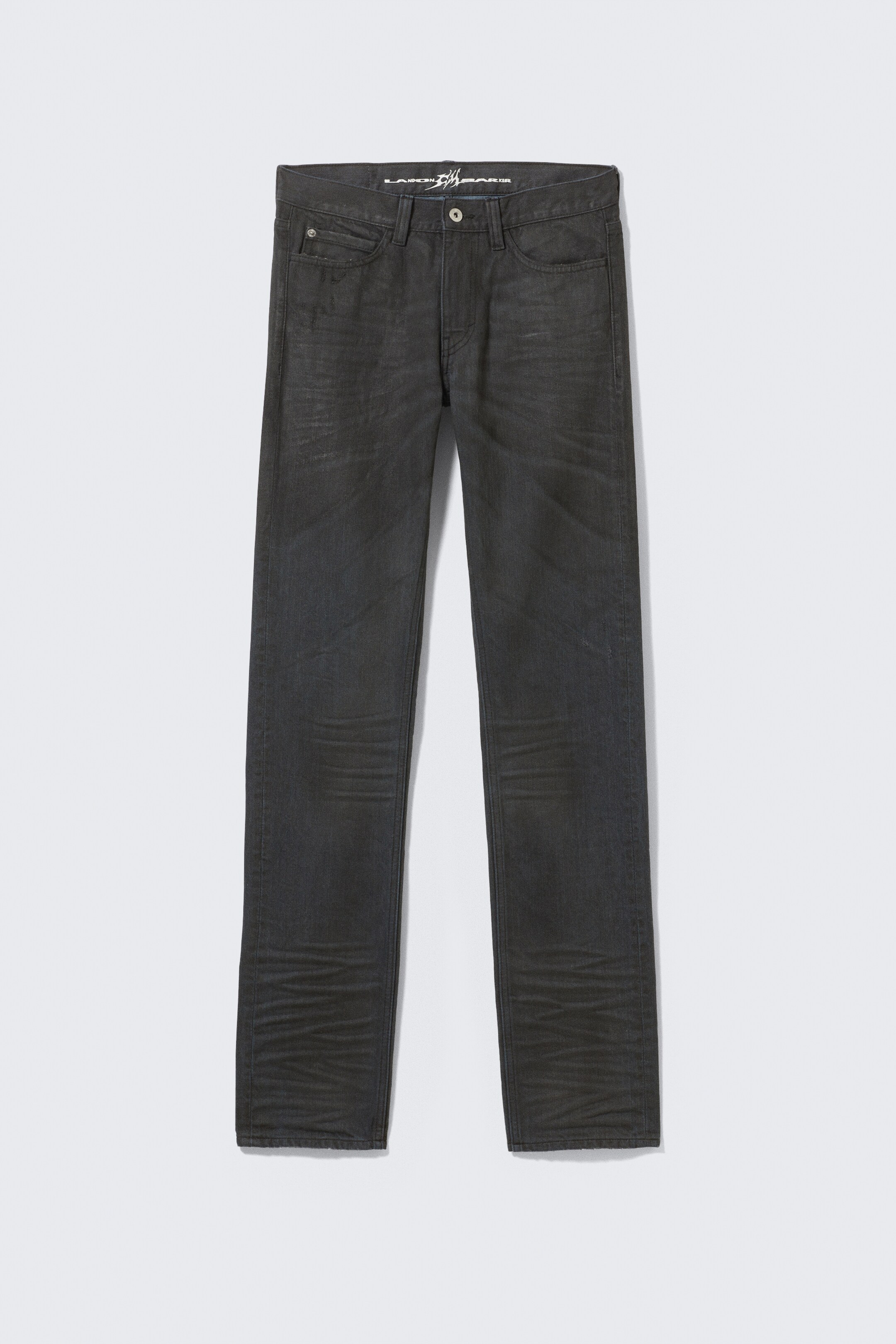 Visualizza immagine più grande: Jeans unisex CM x LB Issue tessuto spalmato rigido - Nero spalmato - UOMO | H&M IT 1