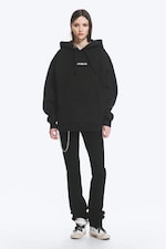Noir délavé - Sweat à capuche oversize imprimé Yungblud - 1