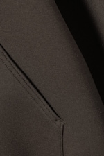 Dark Brown - Oversized Scuba Hoodie - 1