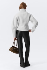 Black - Low Rise Flared Stretch Trousers - 3