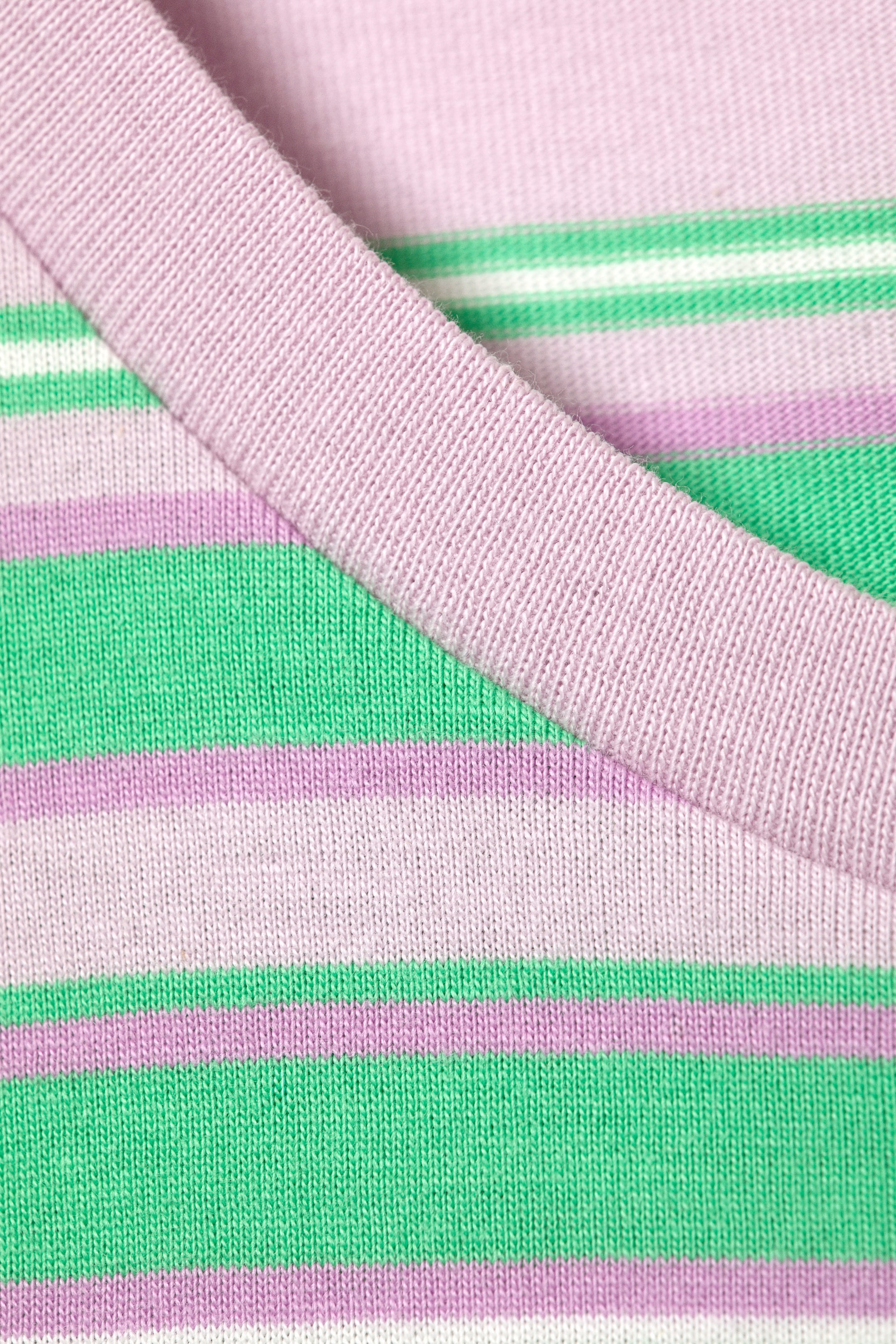 Pink/Green Stripe - Regular Fit Mini T-shirt - 4
