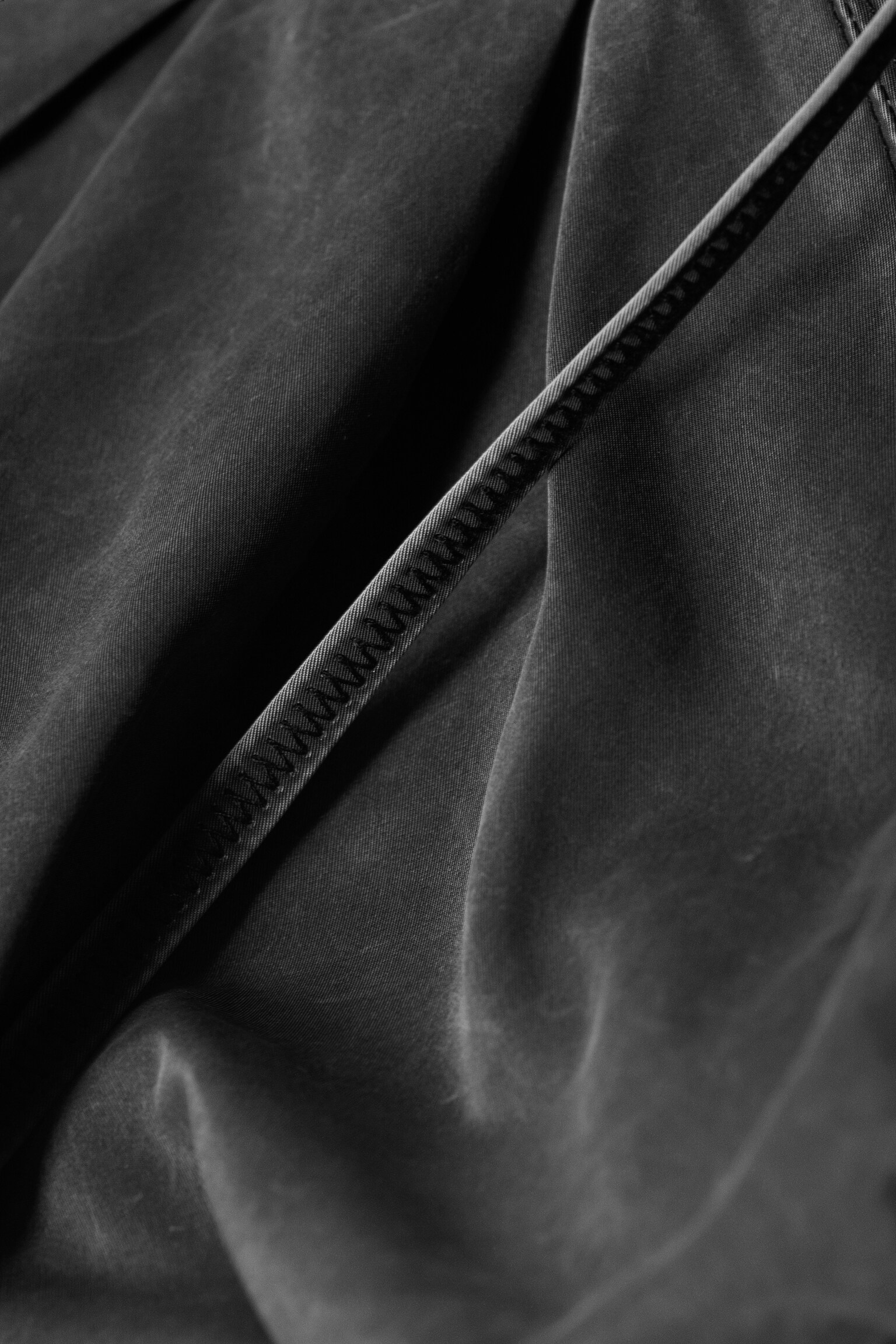 Crossbody-taske med rynker - Forvasket sort - 5