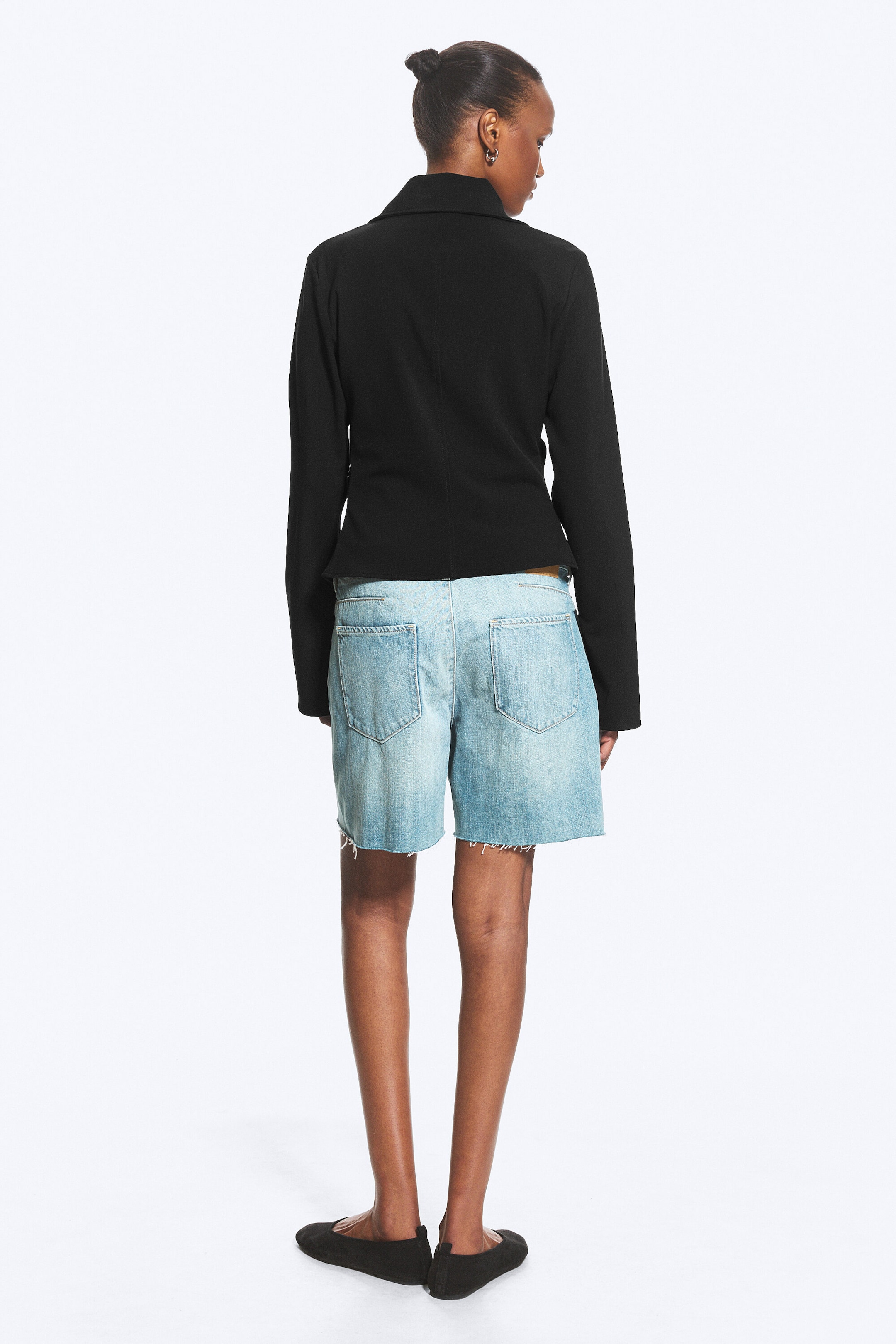 Black - Long-sleeved buttoned shirt - 3