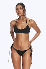 Black - Strappy Bikini Bottoms - 0