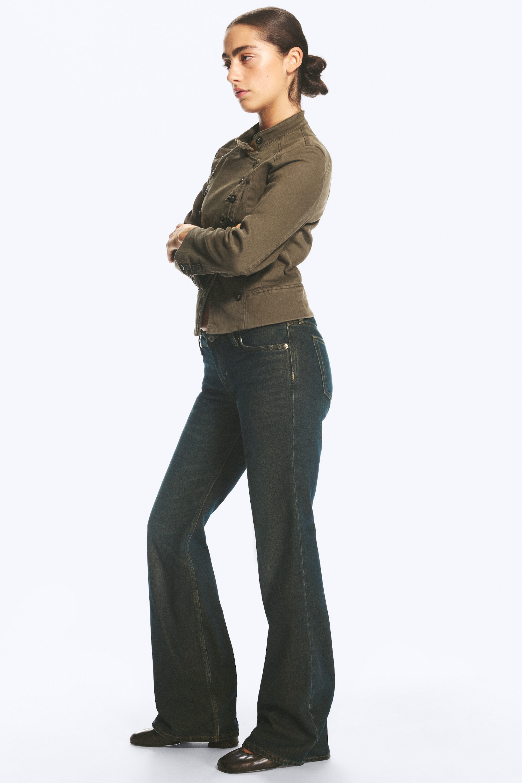 Lobster Blue - Dark Blue - Nova Low Rise Slim Bootcut Jeans - 2