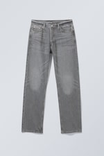 Eleven Grey - Space Mid Rise Relaxed Straight Leg Jeans - 0