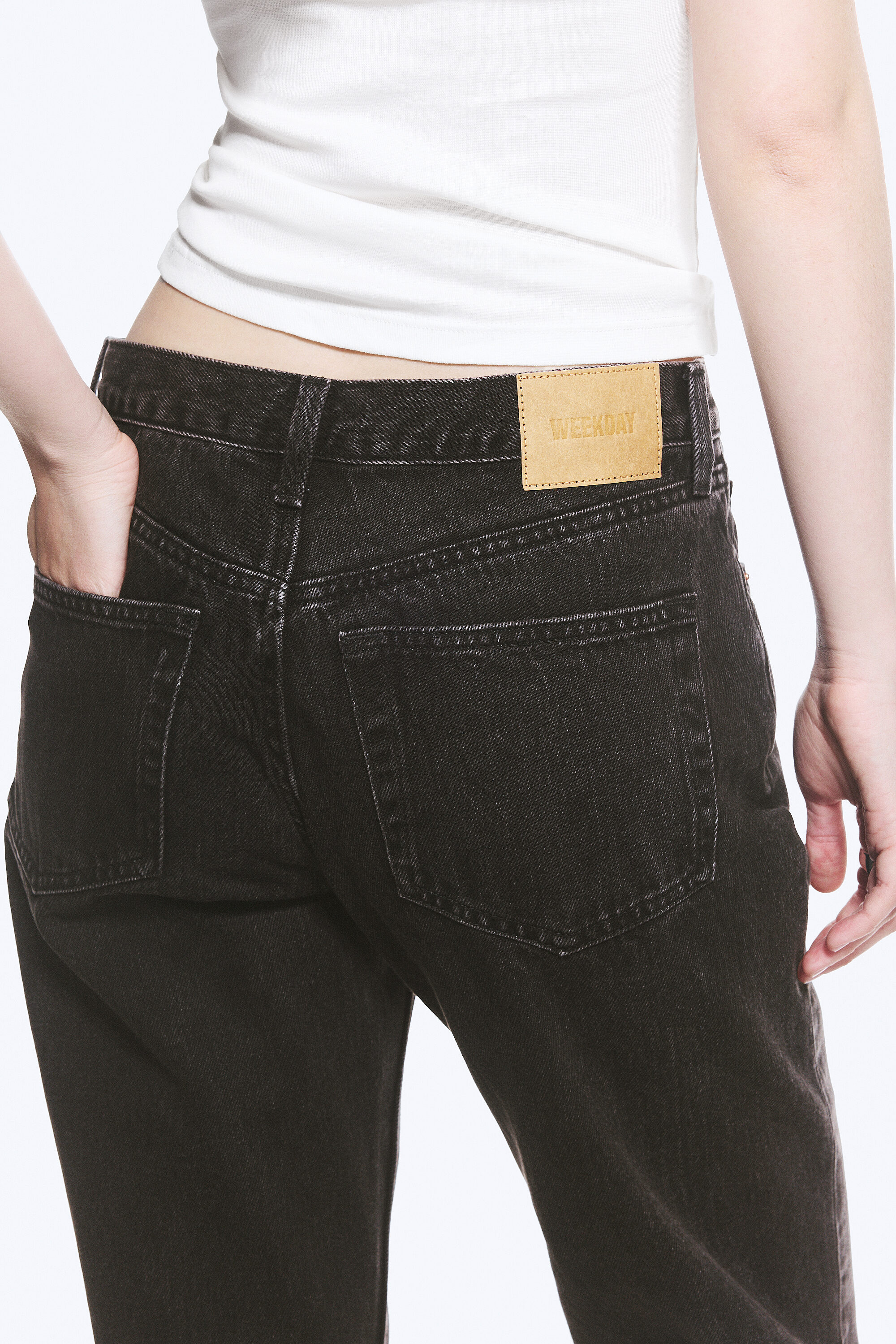 パンツ ONE TRICK PONY Bootcut denim black Cropped denim pants 