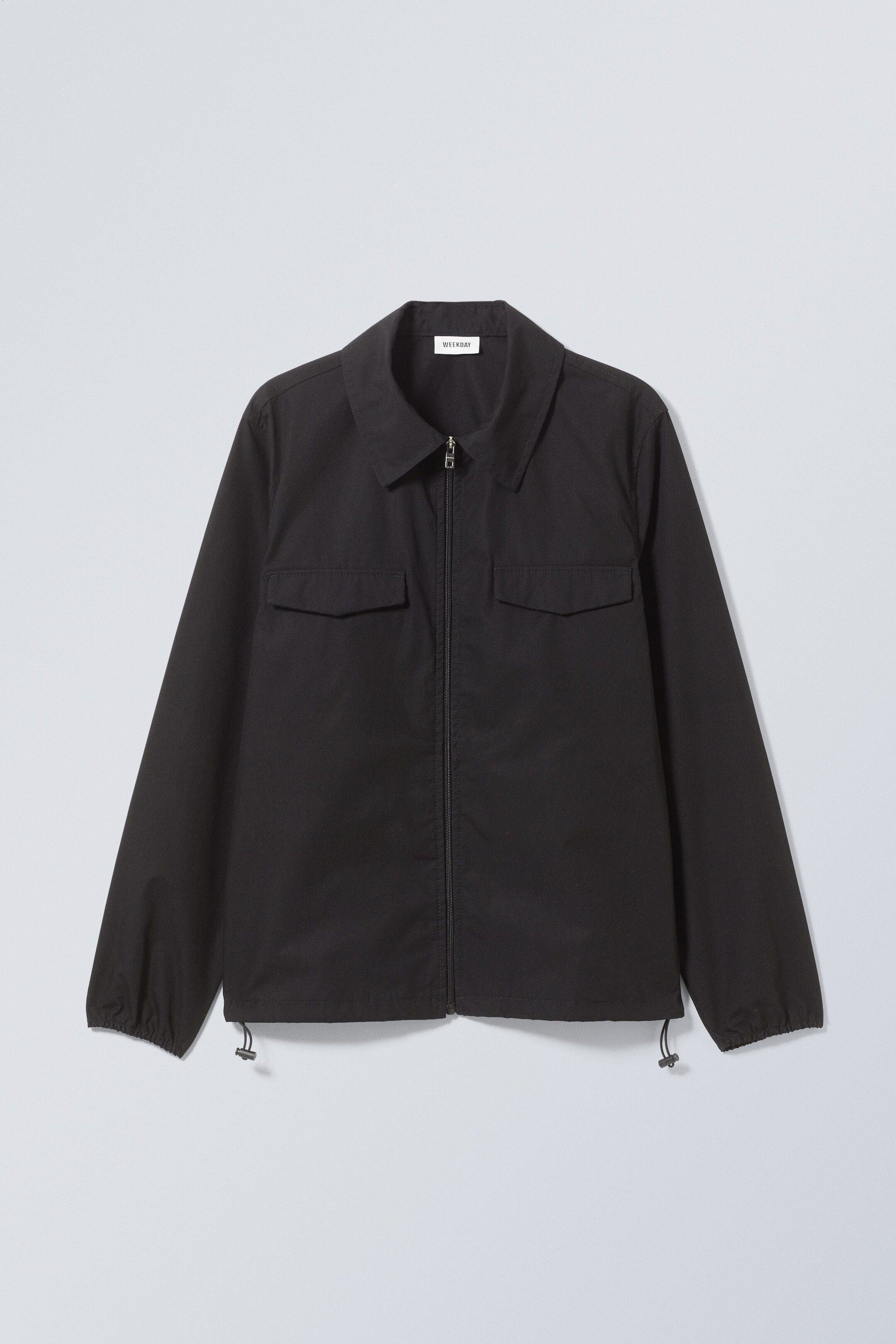 Zwart - Frank overshirt met rits - 0