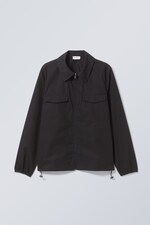 Zwart - Frank overshirt met rits - 0