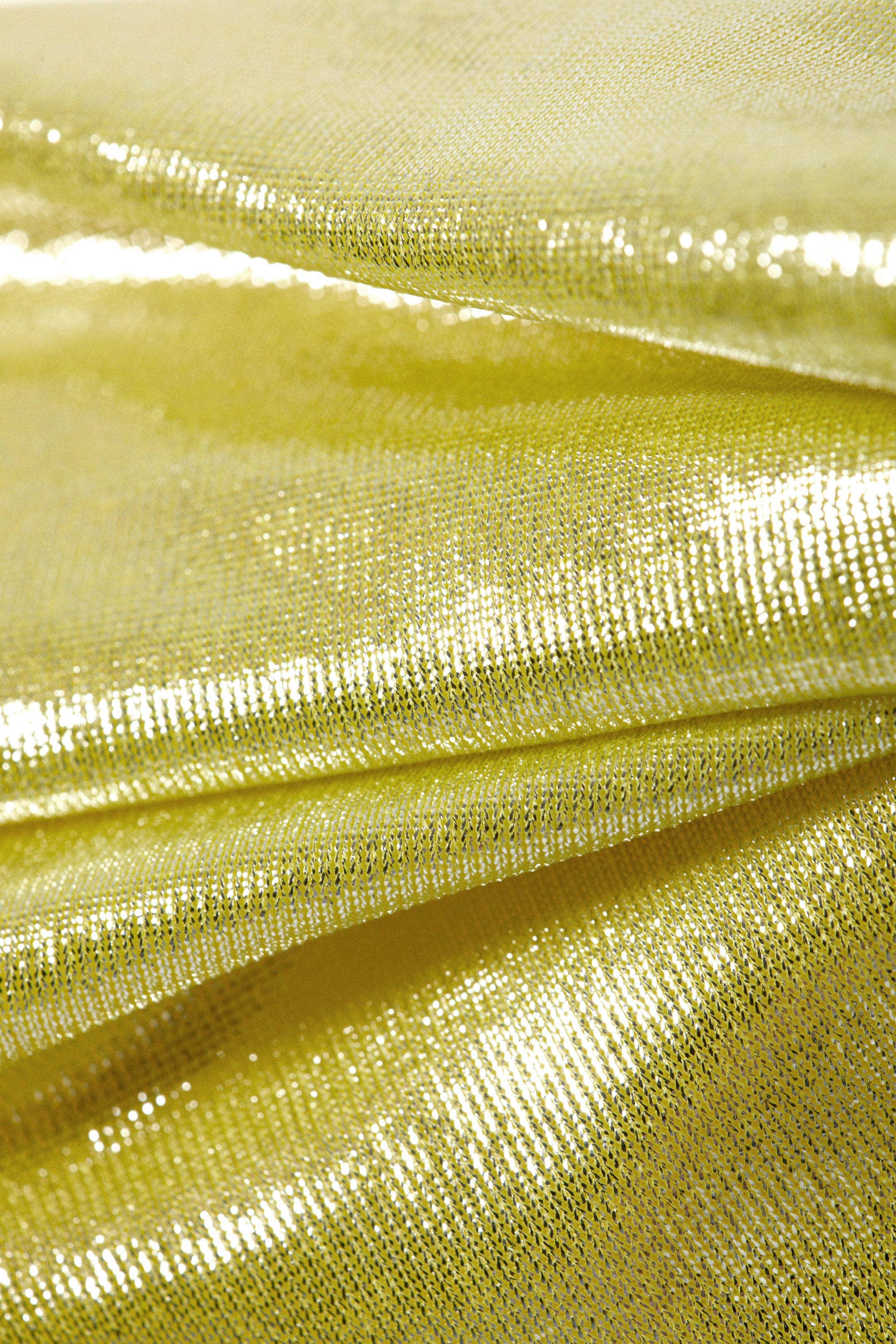 Shiny Yellow - Draped Bandeau Bikini Top - 2