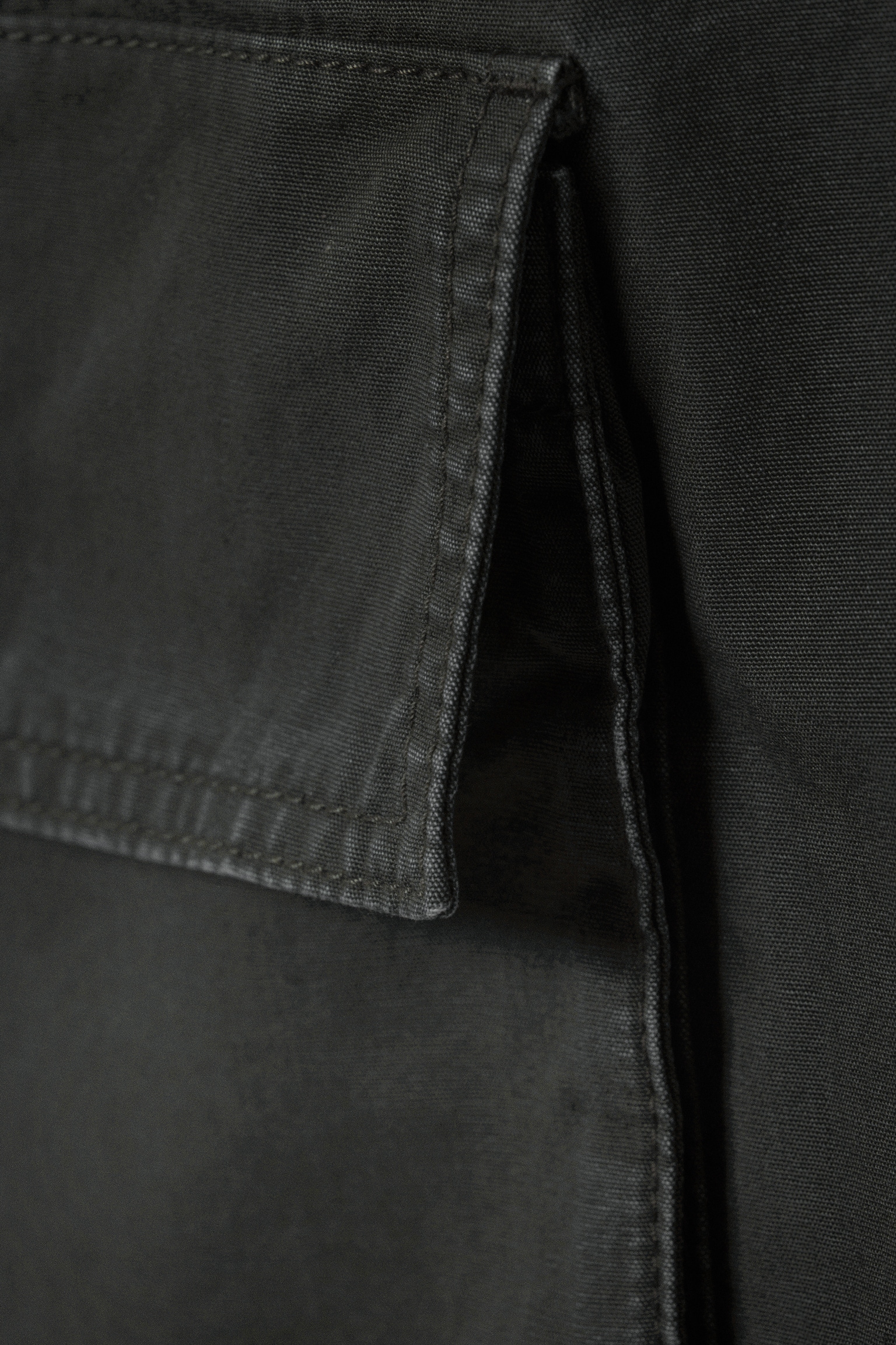 Low Rise Wide Leg Cargo Trousers - Dark Khaki/Dark Grey - 5