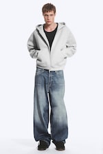 Light Grey Melange - Simon Scuba Zip Hoodie - 1