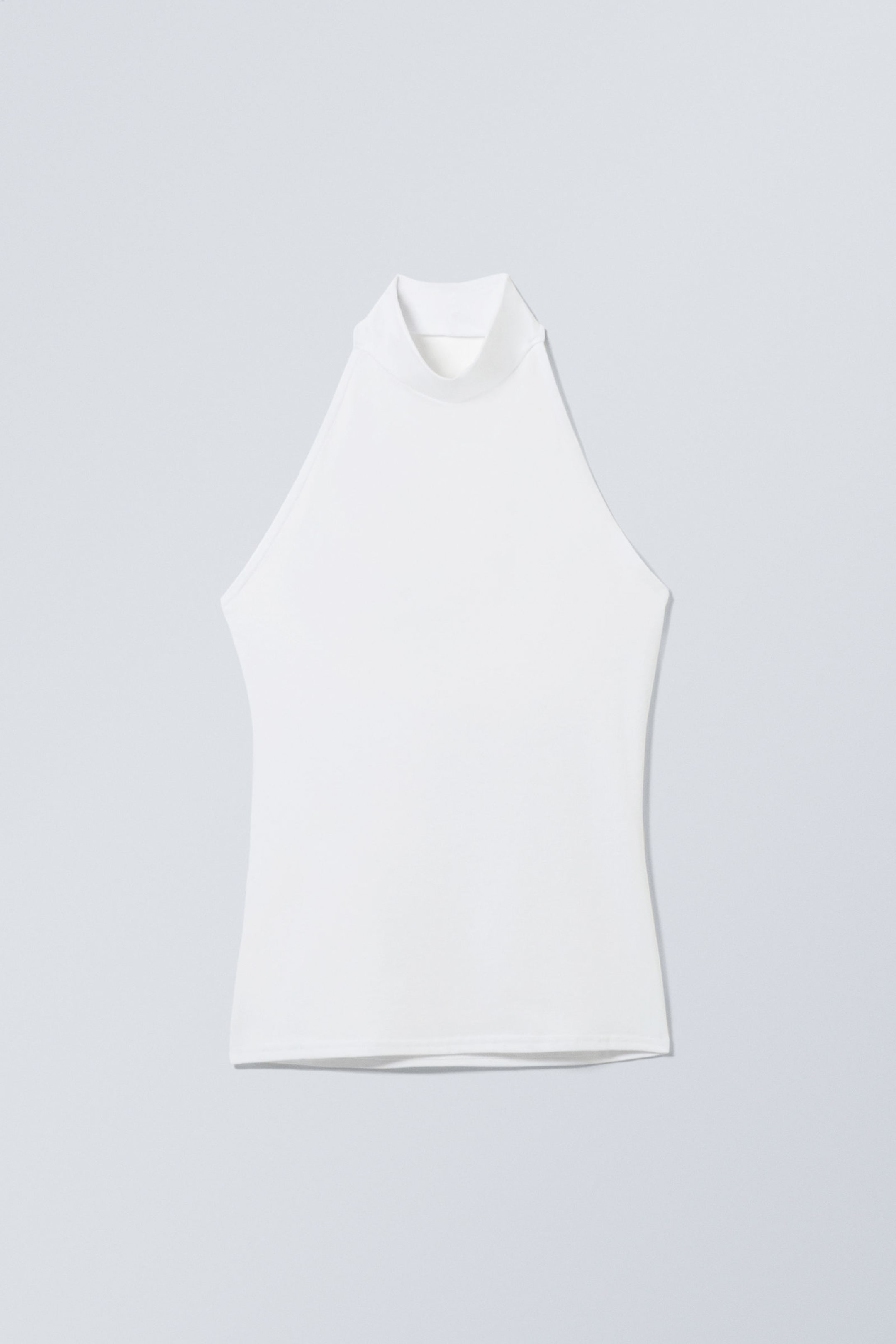 White - Halter Tank Top - 0