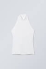 White - Halter Tank Top - 0