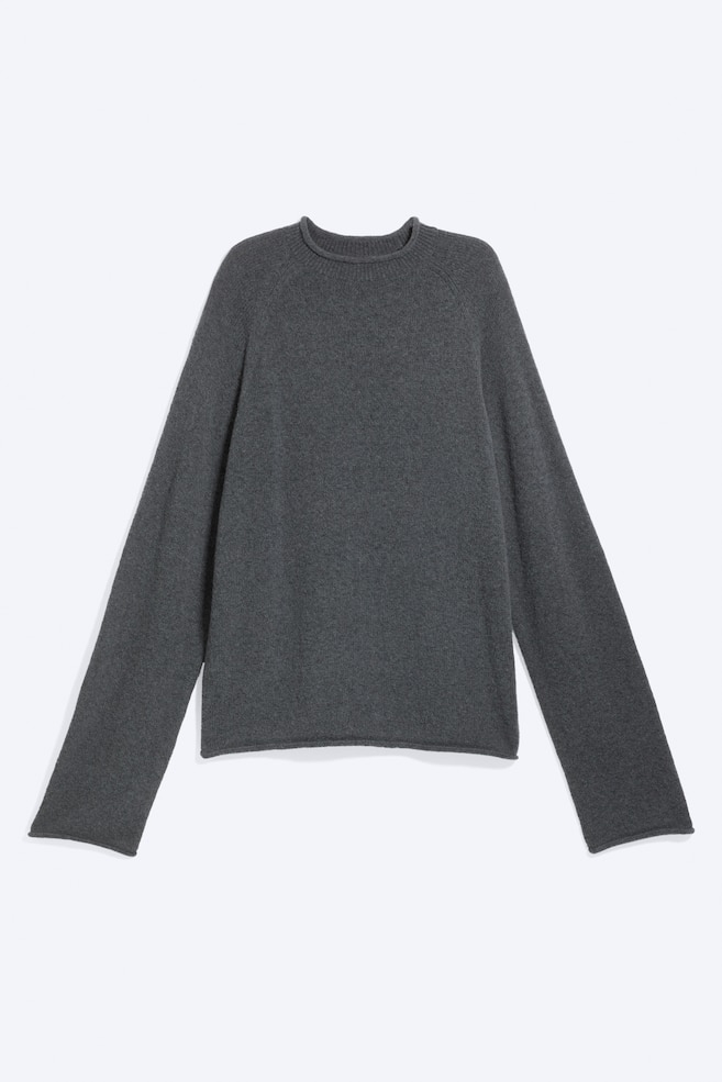 Loose wool blend jumper - Dark Grey/Dark Blue/Light Dusty Mole - 1