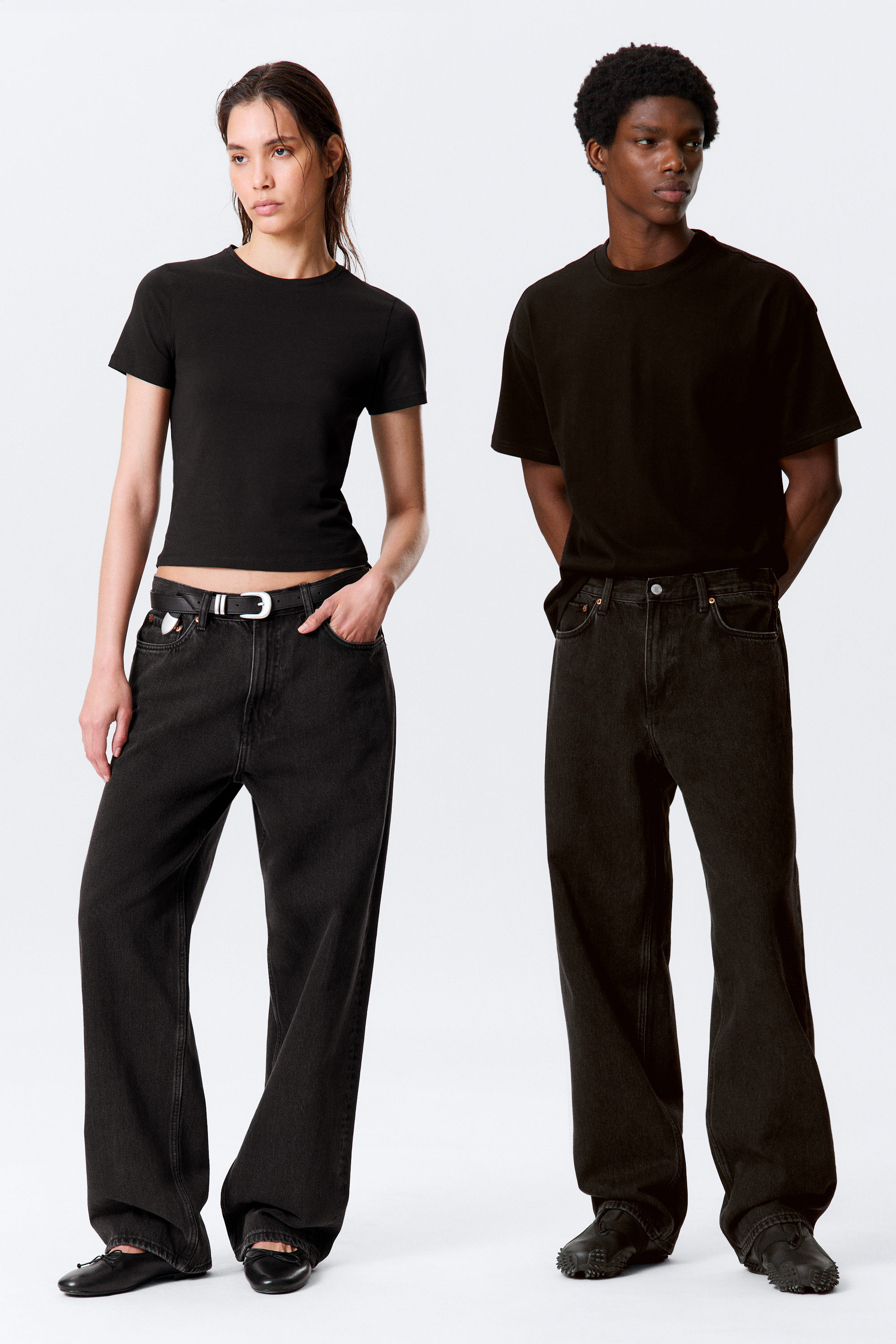 Tuned Black - Black - Galaxy Loose Straight Leg Jeans - 2