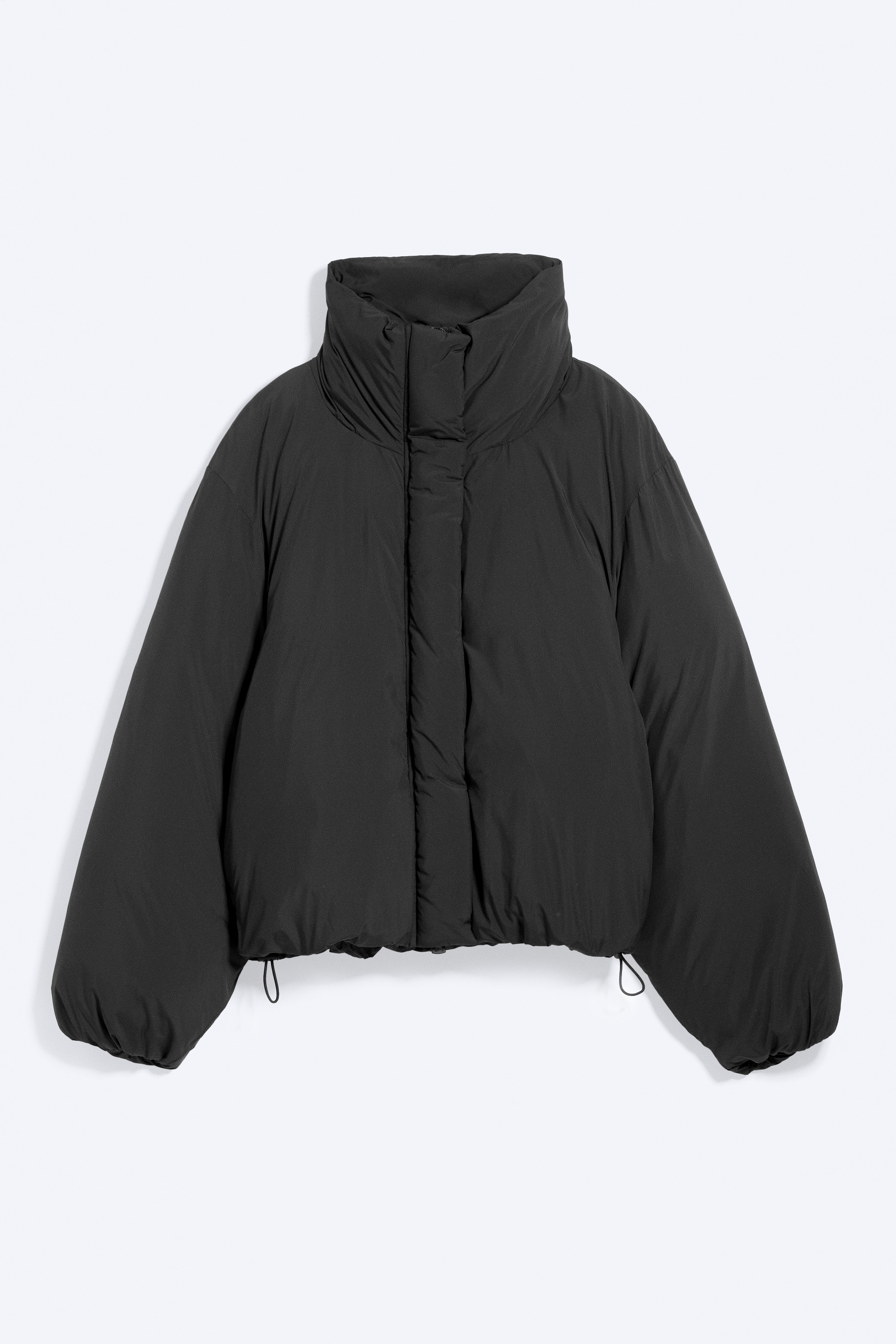 Schlichte Pufferjacke - Schwarz/Dunkelgrau