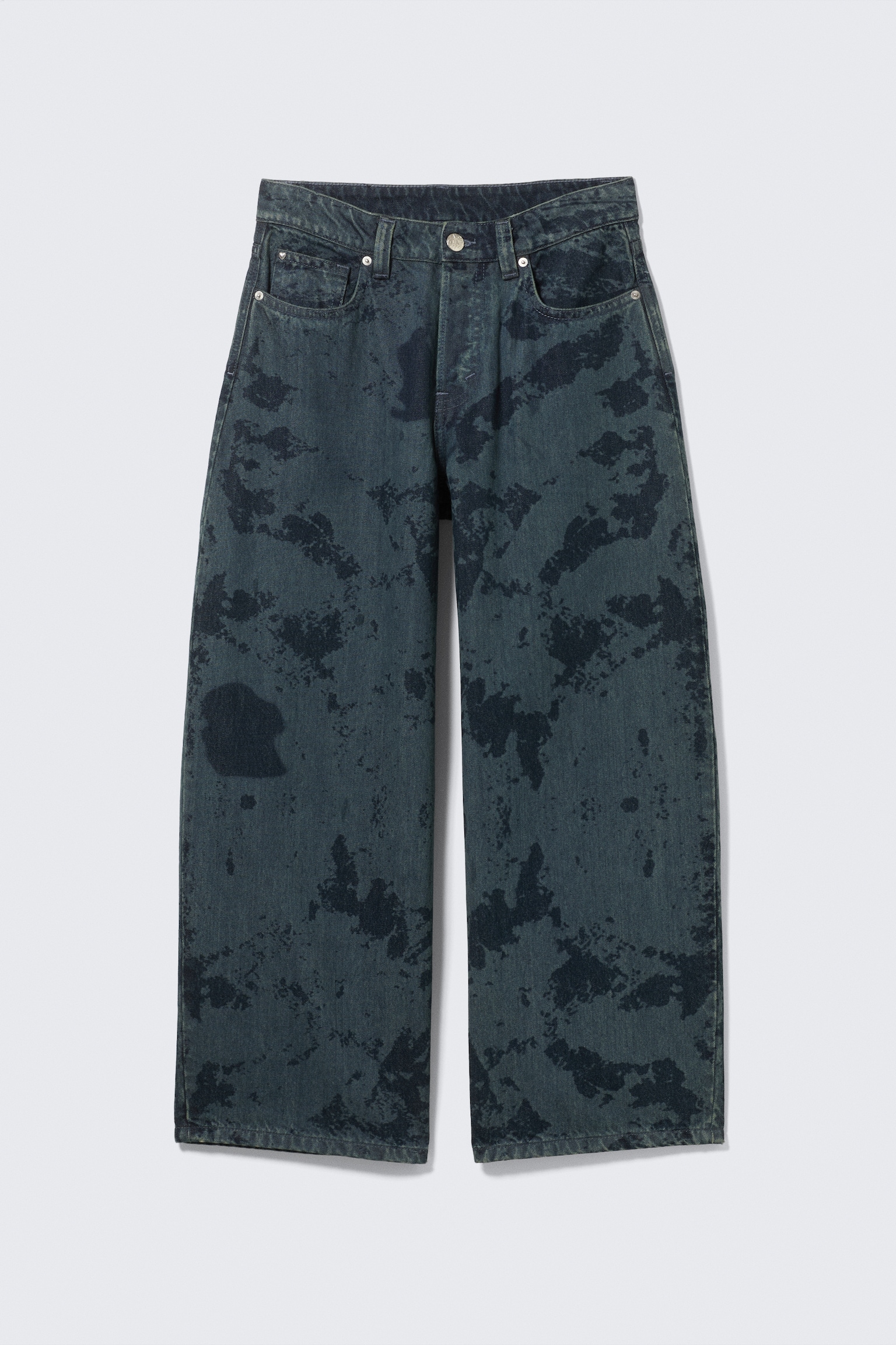 Peggy Low Rise Loose Baggy Leg Jeans - Aegean tie dye/Haunted Black - Black/Chaos Blue - Light Blue - 2