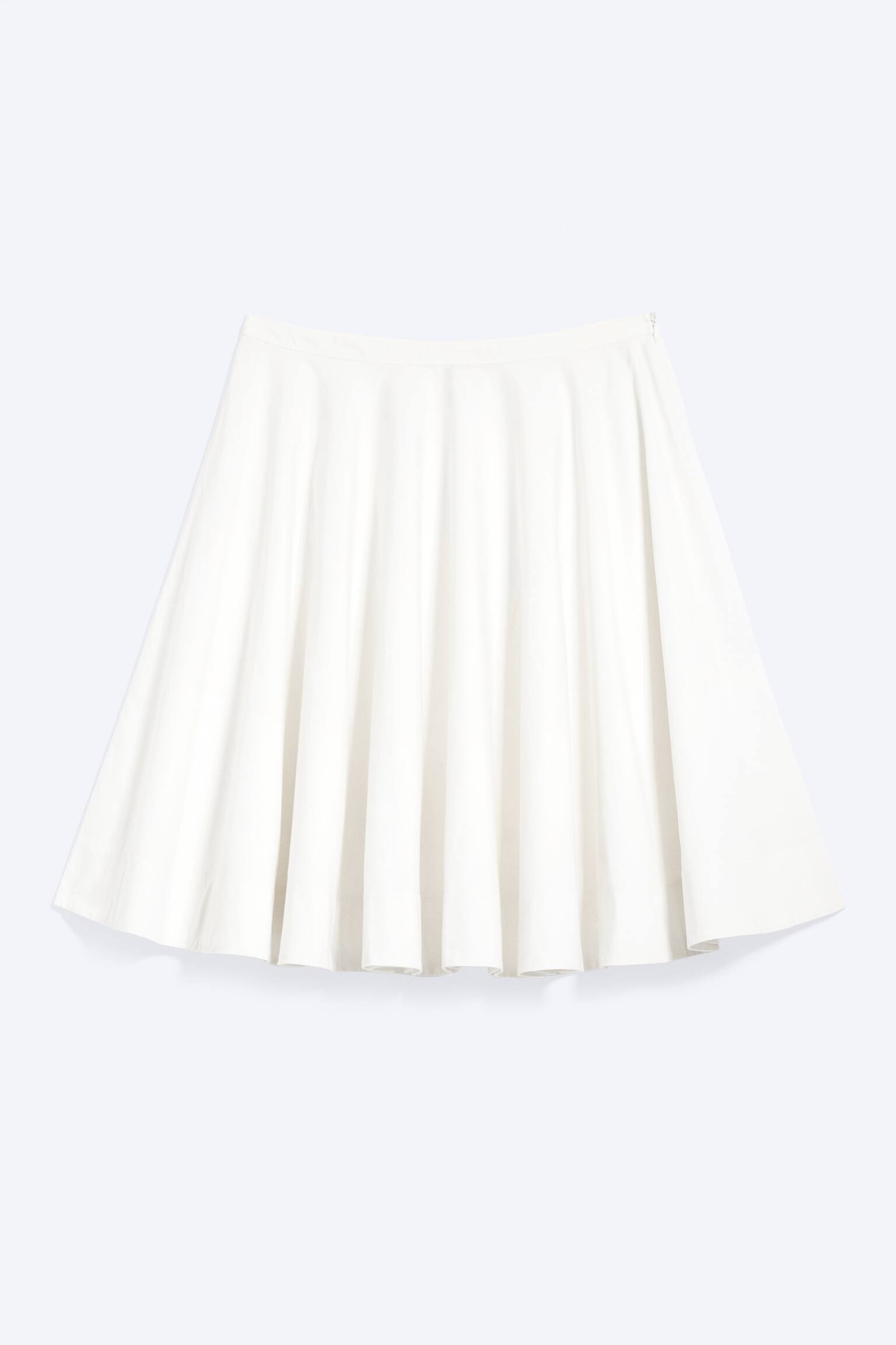 Gonna a ruota in cotone - Bianco polvere - 2