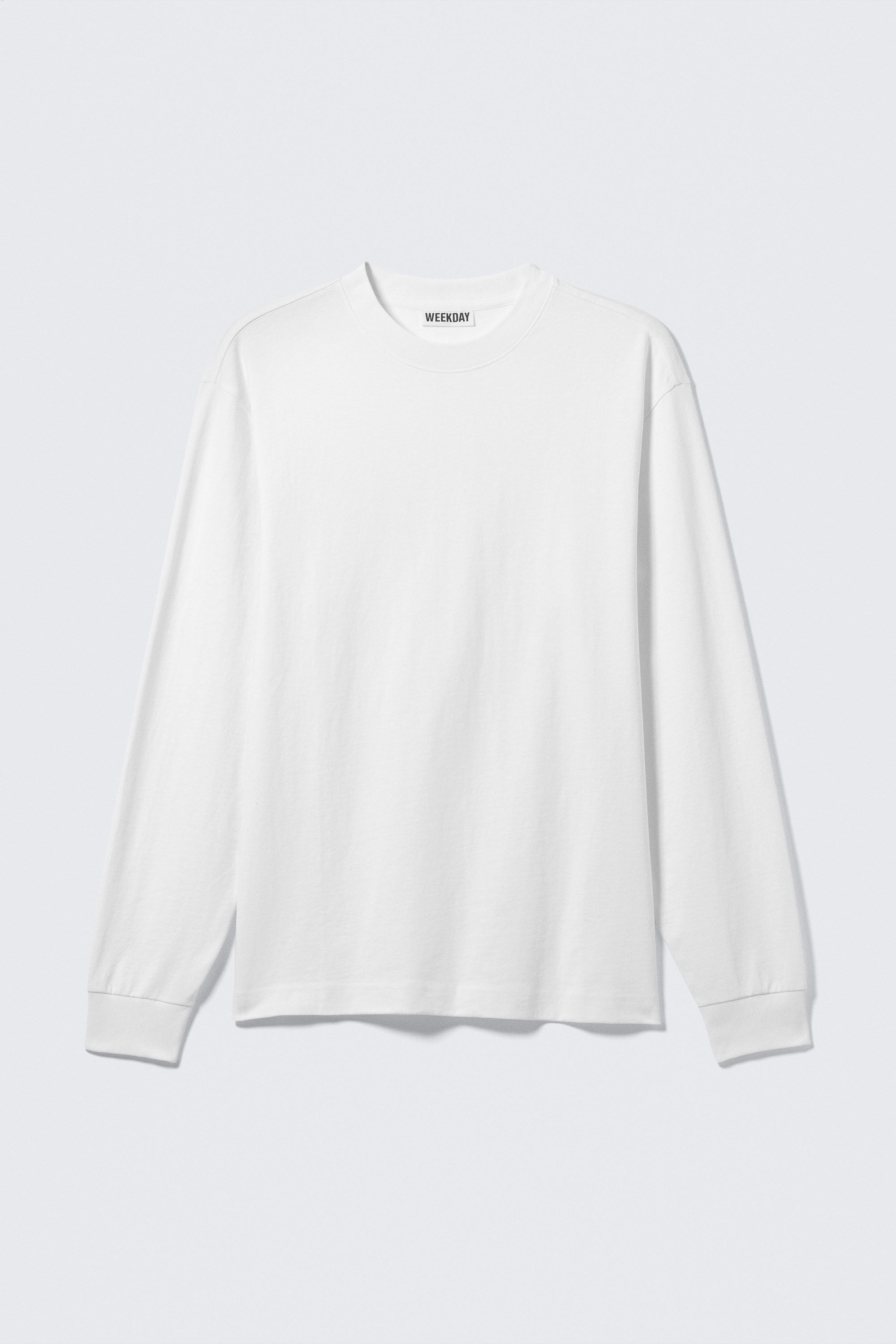 relaxed long-sleeved t-shirt - White | Weekday WW