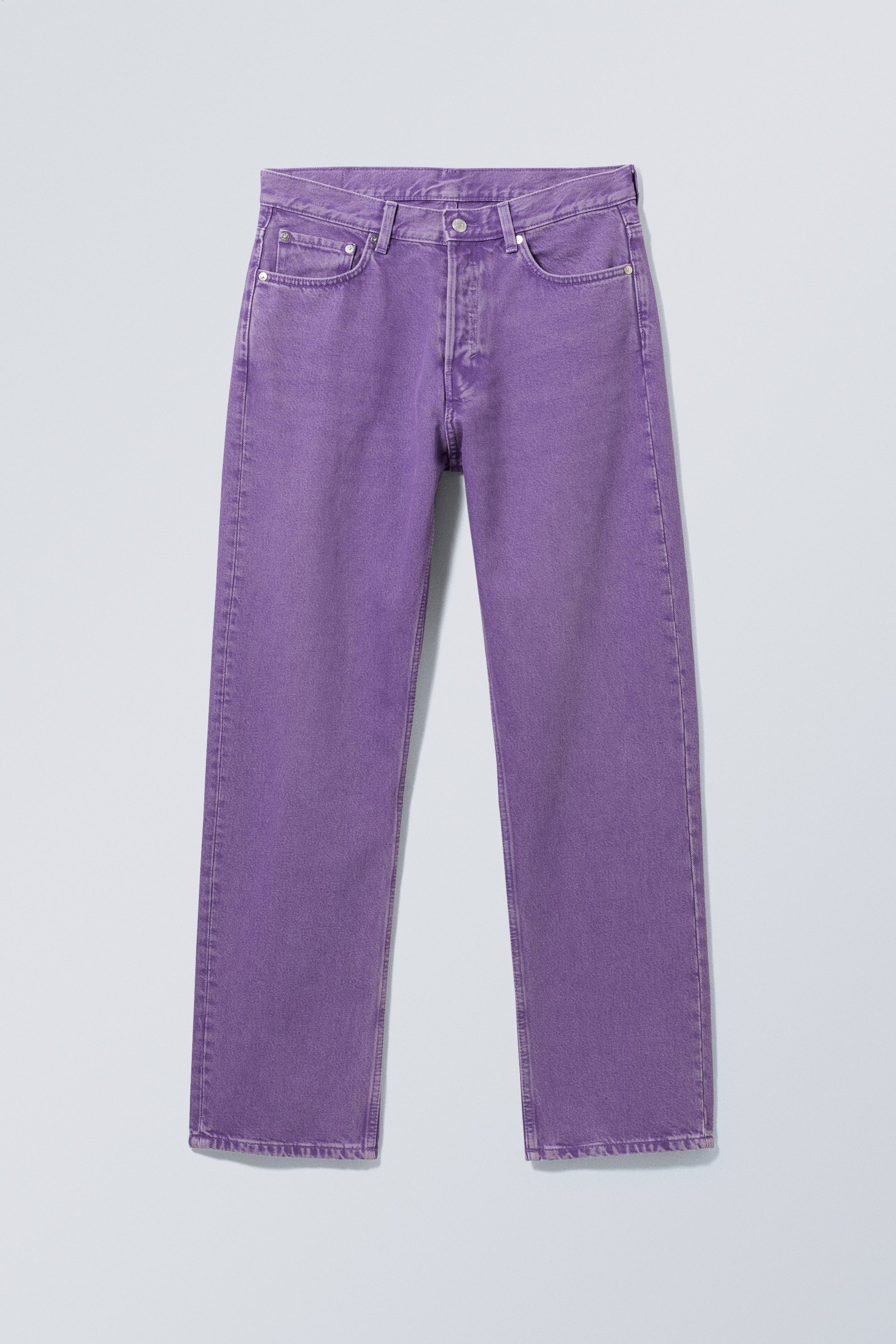 Overdyed purple - Jean droit décontracté taille mi-haute Space - 0