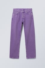 Overdyed purple - Jean droit décontracté taille mi-haute Space - 0