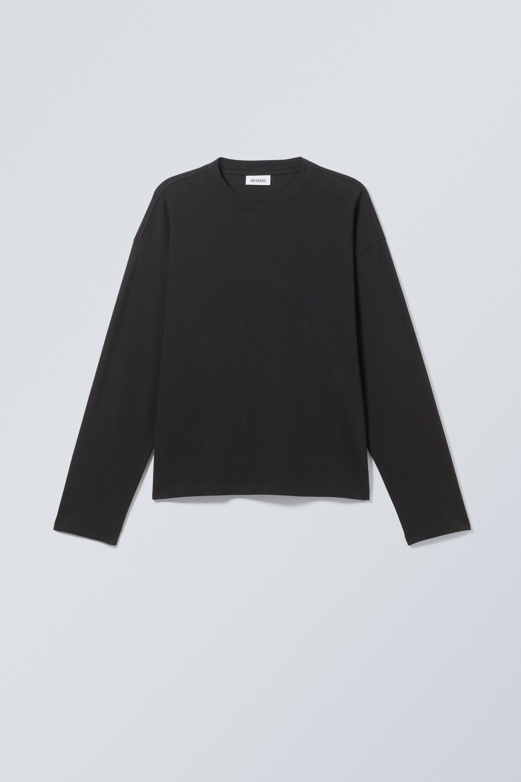 Schwarz - Großartiges Longsleeve in Boxy-Passform - 0