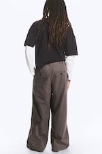 Mørk mole - Otis Baggy Plisserte Twill Chinos - 4