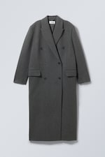 Dunkelgrau - Oversized-Mantel aus Wollmischung Alex - 0