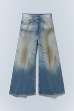 Grime Blue - Rad Super Regular Waist Loose Wide Jeans - 0