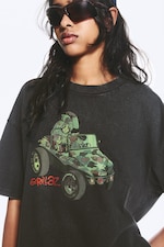 Washed Black - Gorillaz T-shirt i avslappnad boxig passform - 1