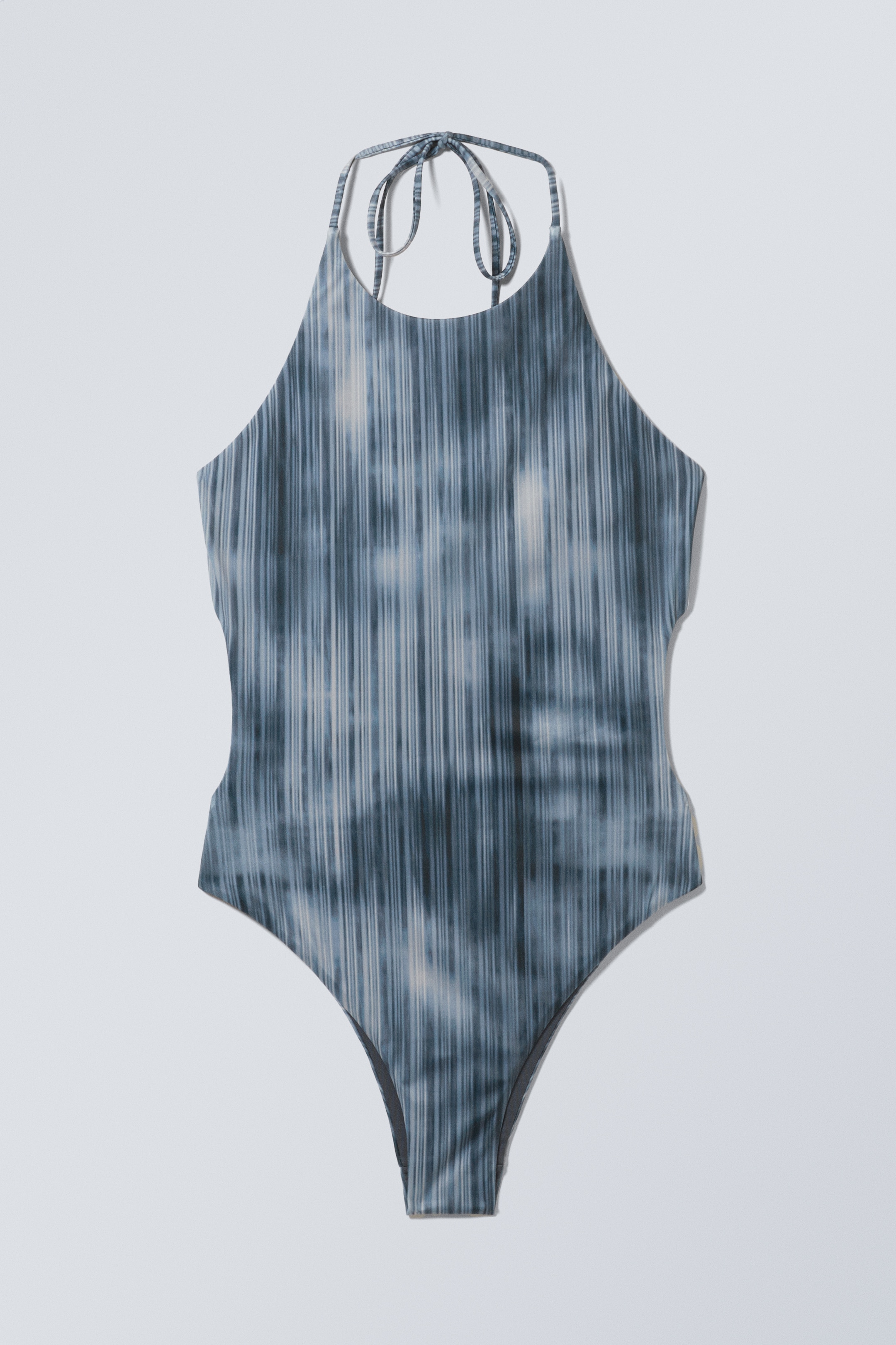 Visualizza immagine più grande: Costume da bagno con stampa e scollo all'americana - Blu scuro a righe - DONNA | H&M IT 2