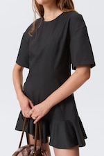 Dark Grey - Fit-and-Flare Mini Dress - 1