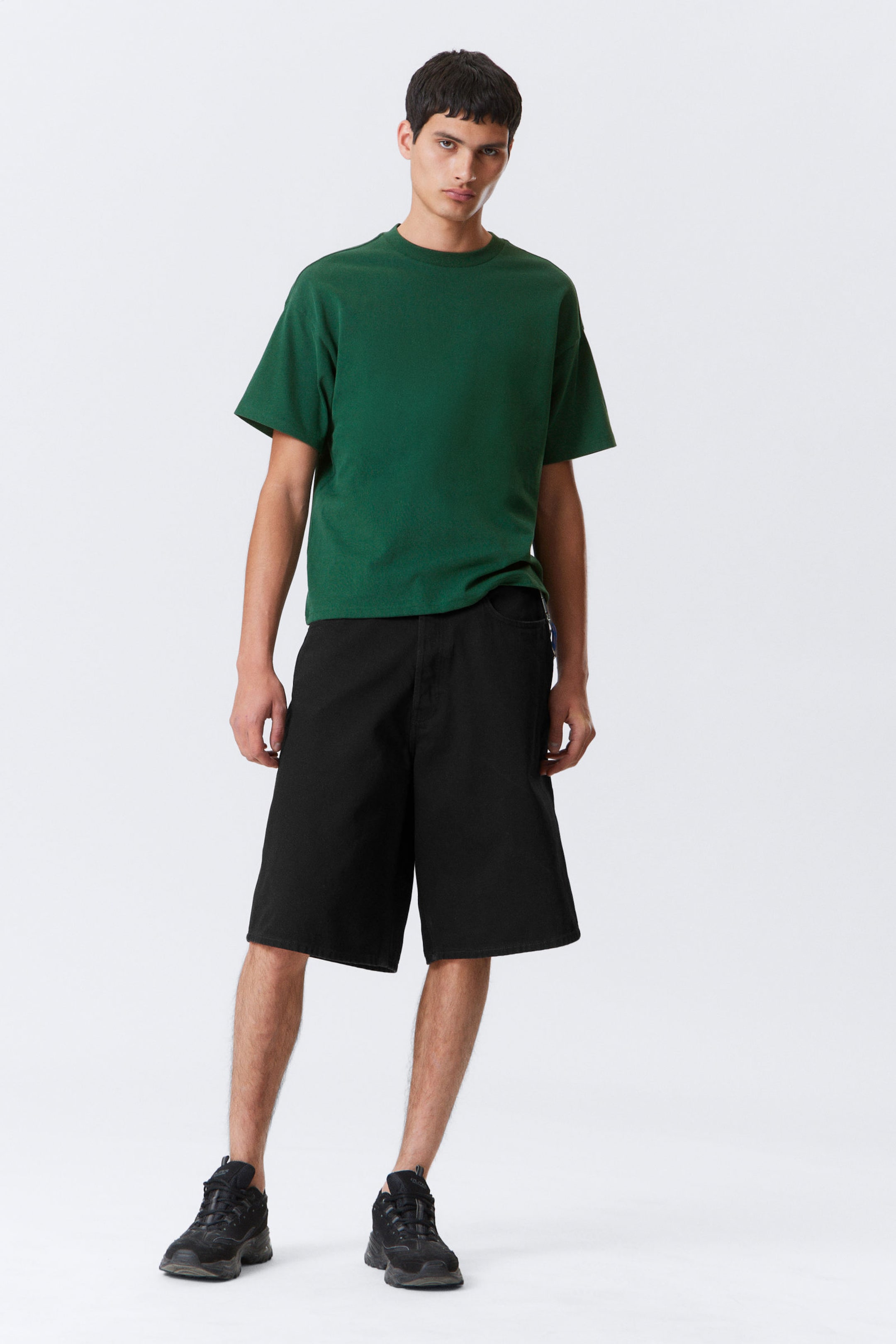Mörkgrön - Boxig t-shirt - 1
