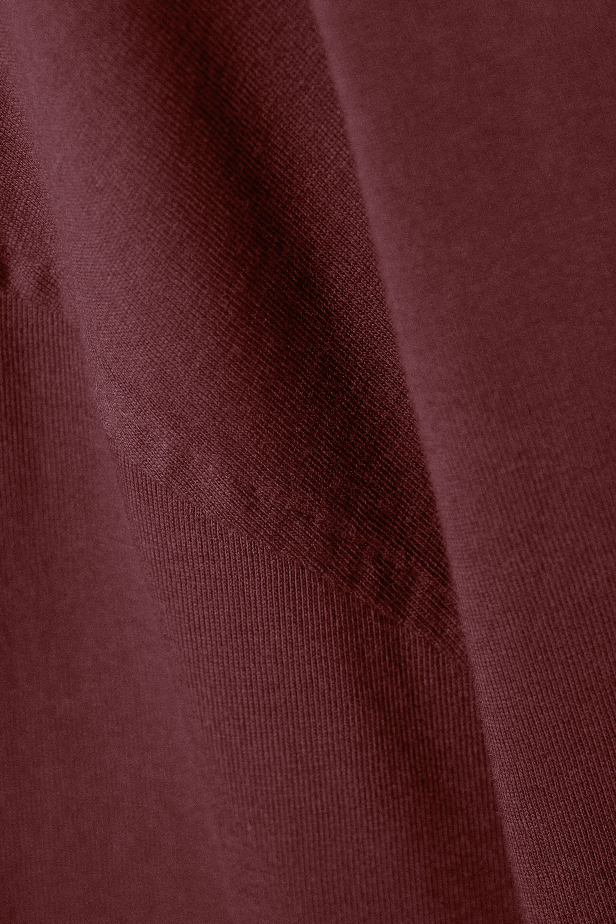 Burgundy - Oversized Long Sleeve T-shirt - 4