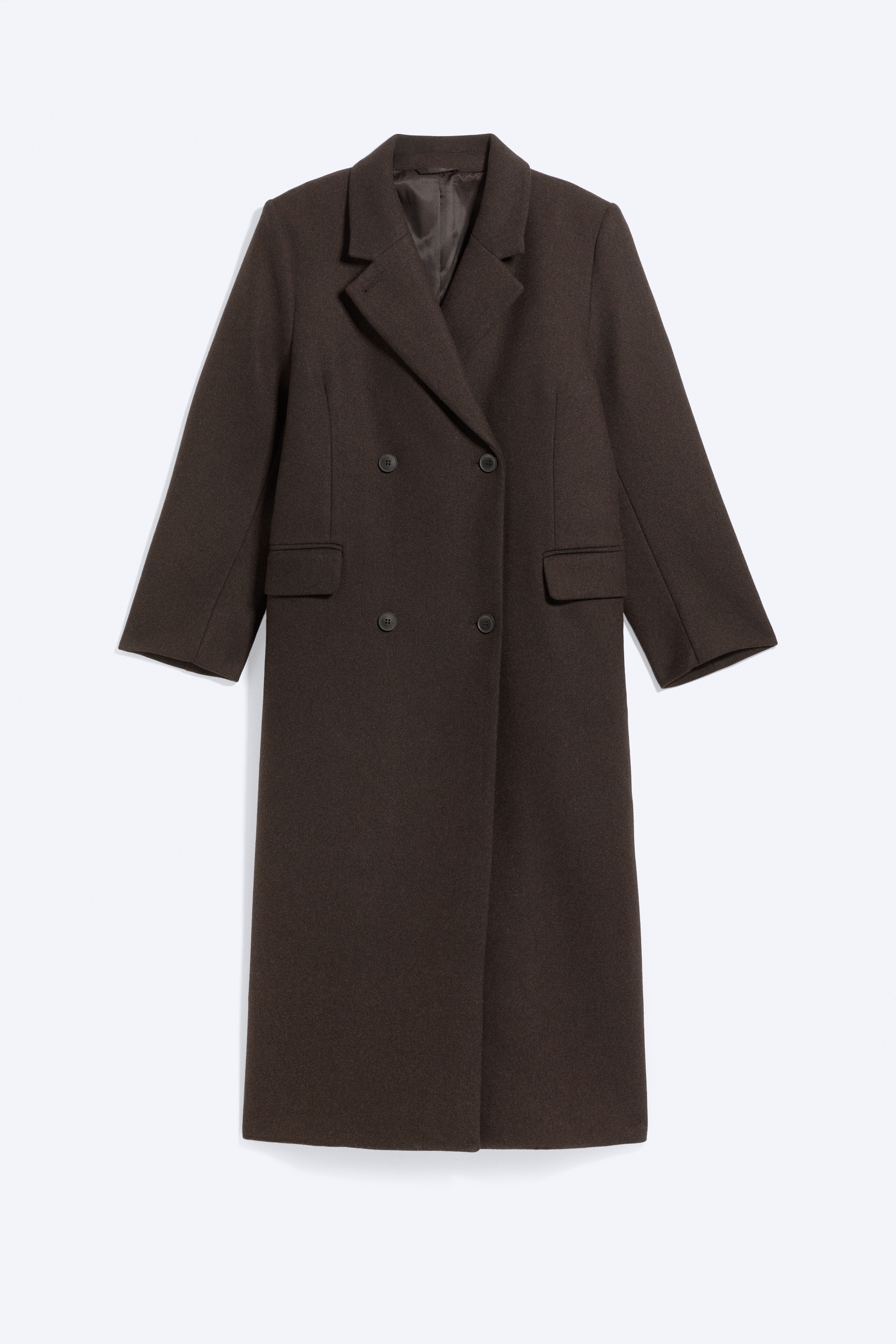 LOGAN CAPPOTTO DOPPIOPETTO IN MISTO LANA - Marrone scuro/Nero/Grigio scuro mélange/Grigio scuro a righe/Marrone mélange