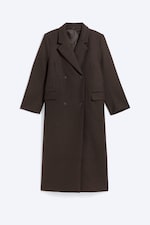 Dark Brown - LOGAN DOUBLE-BREASTED WOOL-BLEND COAT - 4