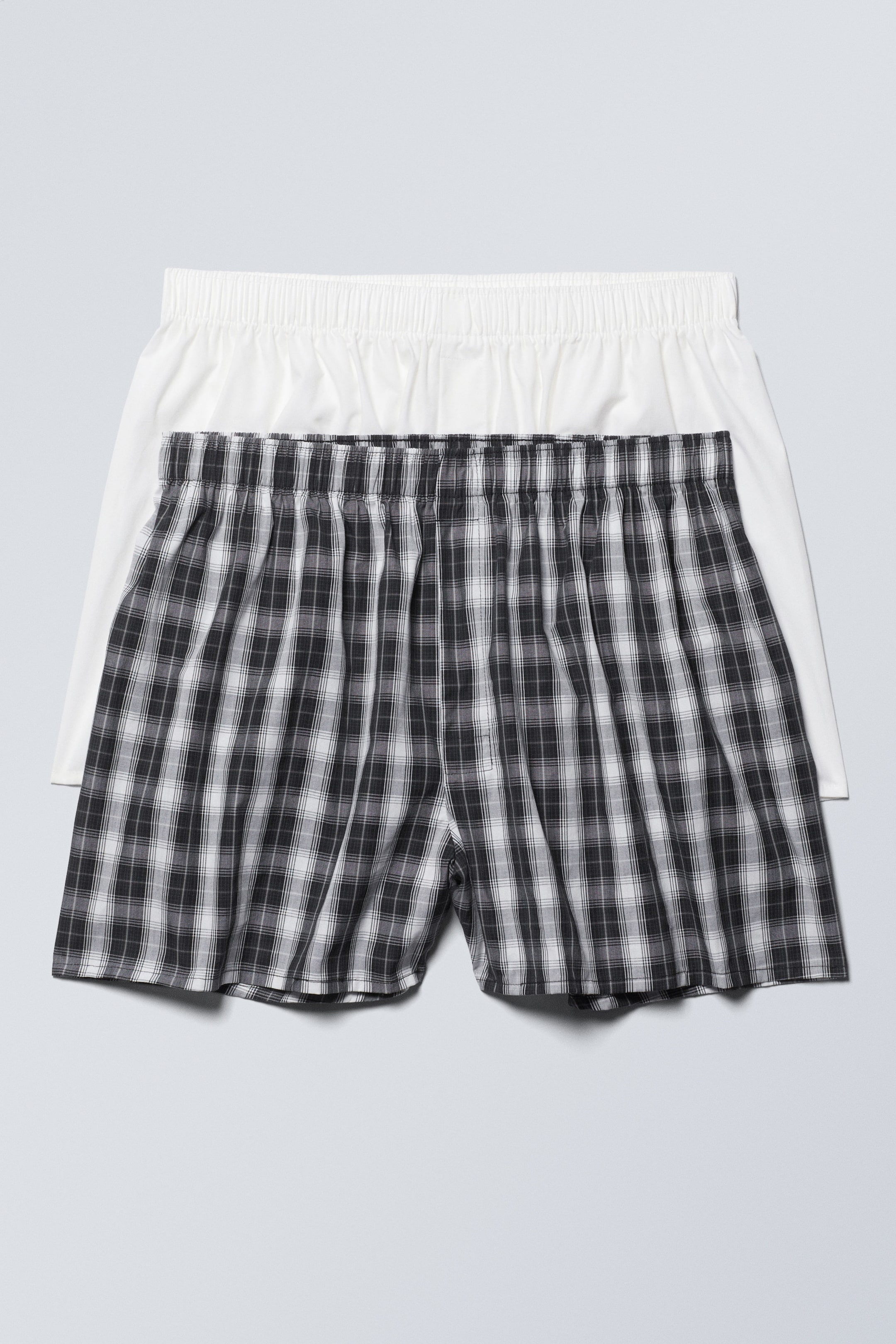 White & Black Check - 2-pack Boxer Shorts